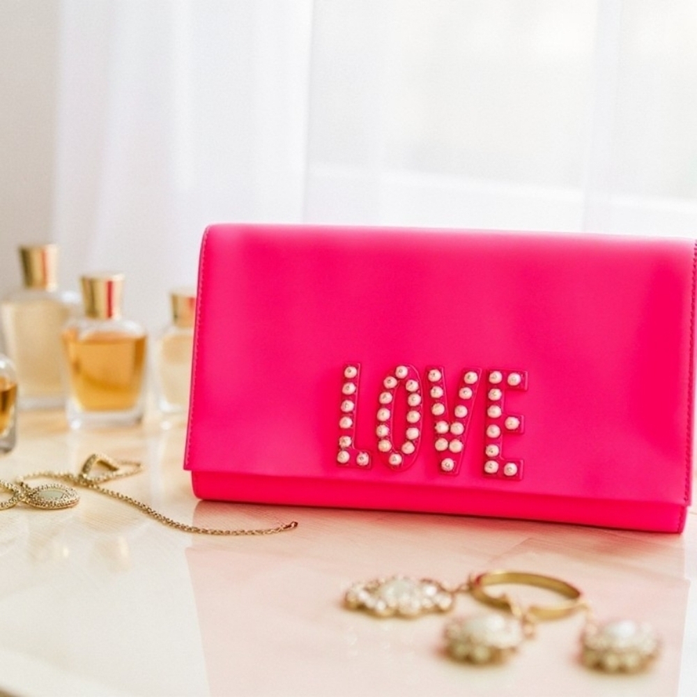 Kate Spade STORYBOOK Lining LOVE Clutch NWOT